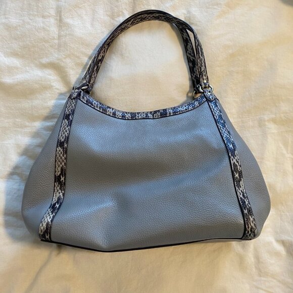 Coach C6830 Kristy Shoulder Bag Pebbled Leather Purse Signature Canvas - Picture 9 of 10